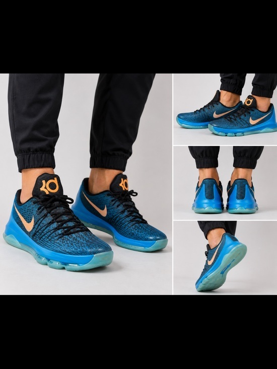 Nike Other - Nike KD 8 Basketball Shoes Blue Black Orange Men’s Size 10.5 Athletic Sneakers